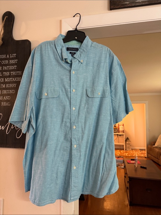 crown & ivy Other - crown & ivy Men’s Sky Blue Short-Sleeve Button-Down Shirt